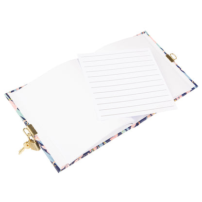 Garden Chic Günlük | 16,5 × 16,5 cm | 96 Sayfa | Kilitli Kabartmalı Kapak