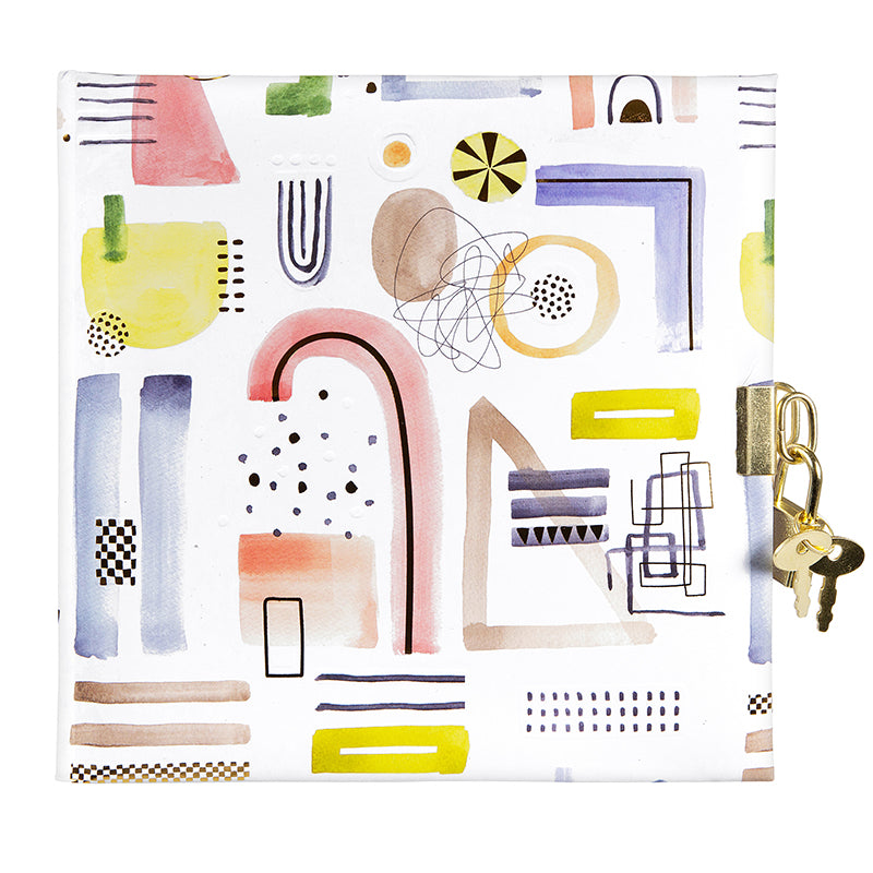 Free Flow Günlük | 16,5 × 16,5 cm | 96 Sayfa | Kilitli Kabartmalı Kapak