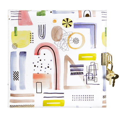 Free Flow Günlük | 16,5 × 16,5 cm | 96 Sayfa | Kilitli Kabartmalı Kapak