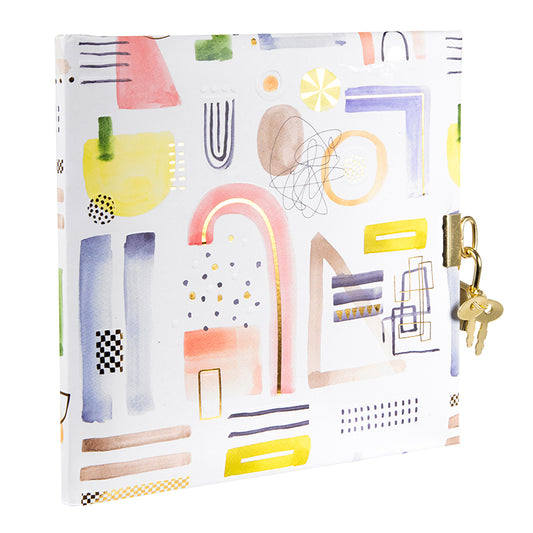 Free Flow Günlük | 16,5 × 16,5 cm | 96 Sayfa | Kilitli Kabartmalı Kapak