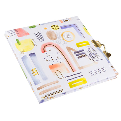 Free Flow Günlük | 16,5 × 16,5 cm | 96 Sayfa | Kilitli Kabartmalı Kapak