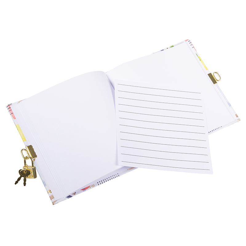 Free Flow Günlük | 16,5 × 16,5 cm | 96 Sayfa | Kilitli Kabartmalı Kapak