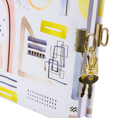 Free Flow Günlük | 16,5 × 16,5 cm | 96 Sayfa | Kilitli Kabartmalı Kapak