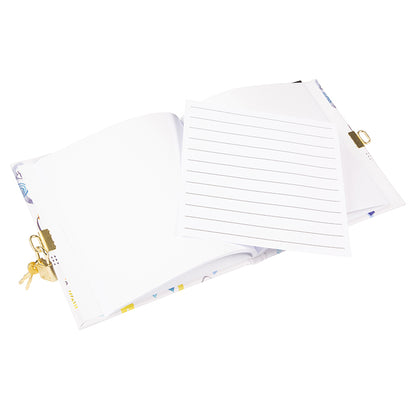 Aquarell Fantasies Günlük | 16,5 × 16,5 cm | 96 Sayfa | Kilitli Kabartmalı Kapak