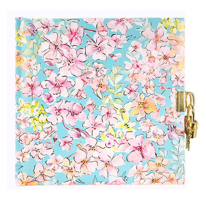 Forever Spring Günlük | 16,5 × 16,5 cm | 96 Sayfa | Kilitli Kabartmalı Kapak