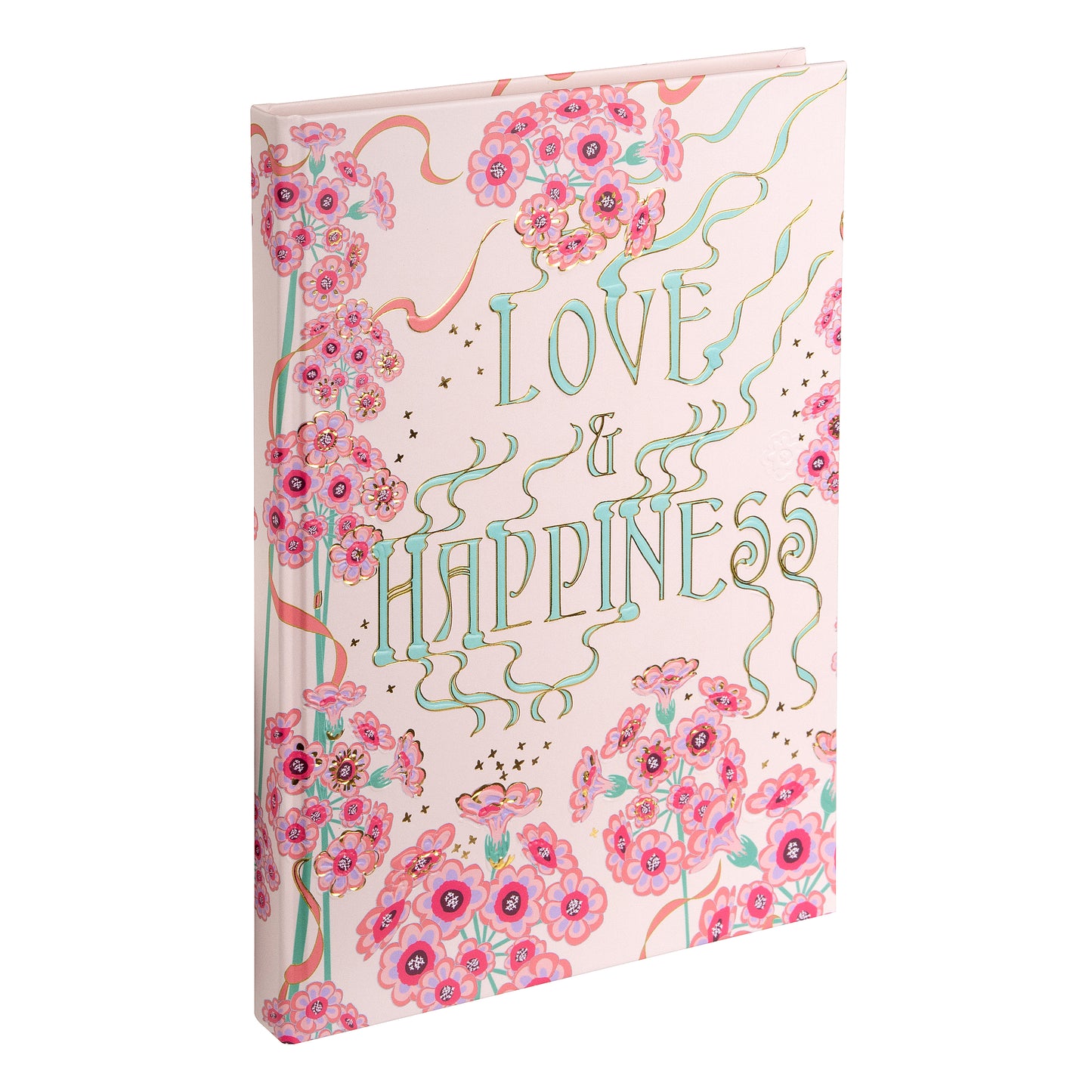 Goldbuch Love & Happiness A5 Notebook – 200 Pages, 100 gsm, Gold/Silver Embossed