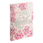 Love & Happiness A5 Not Defteri - 200 Sayfa | Gold/Silver Kabartmalı Kapak | 100 g/m²