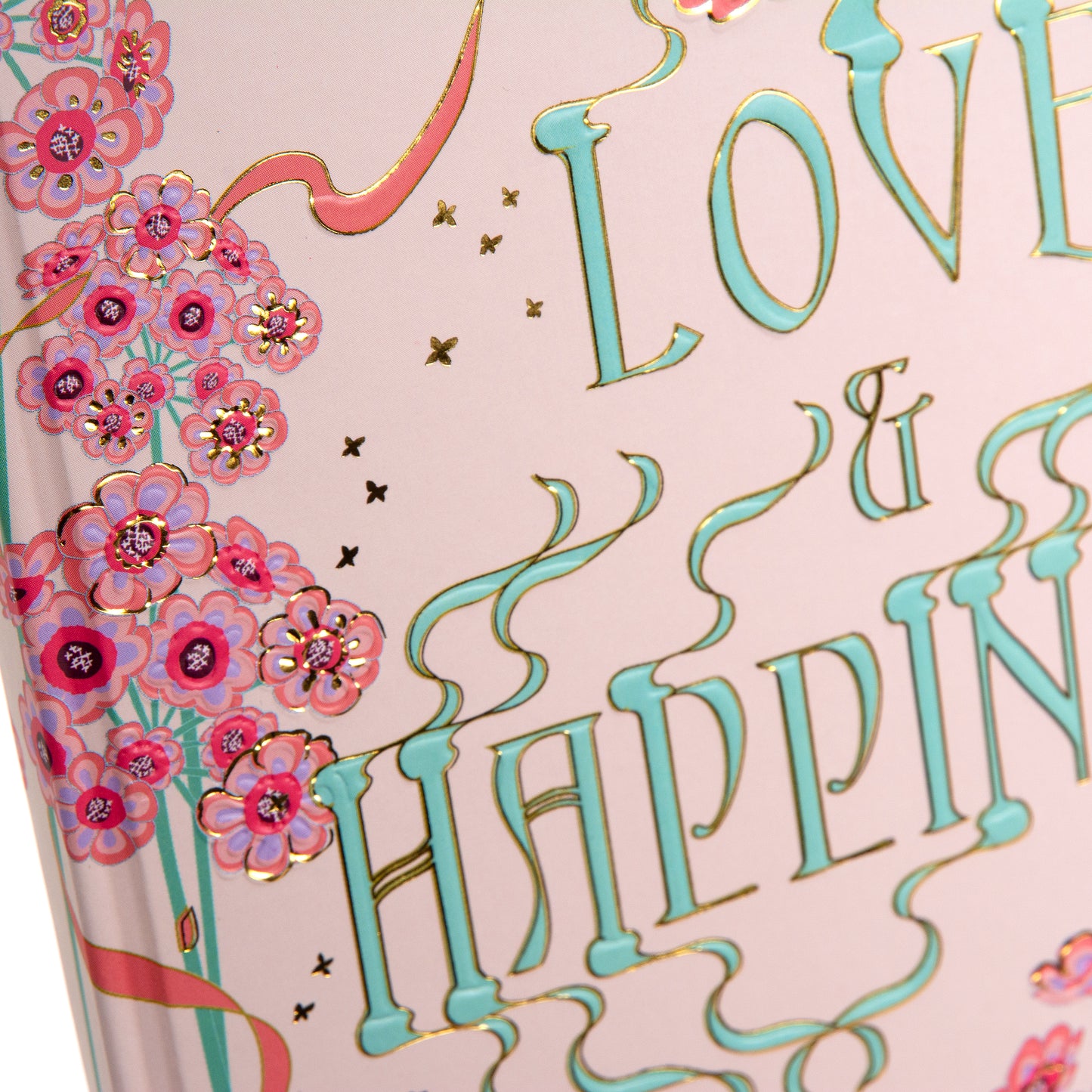 Goldbuch Love & Happiness A5 Notebook – 200 Pages, 100 gsm, Gold/Silver Embossed