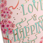 Love & Happiness A5 Not Defteri - 200 Sayfa | Gold/Silver Kabartmalı Kapak | 100 g/m²