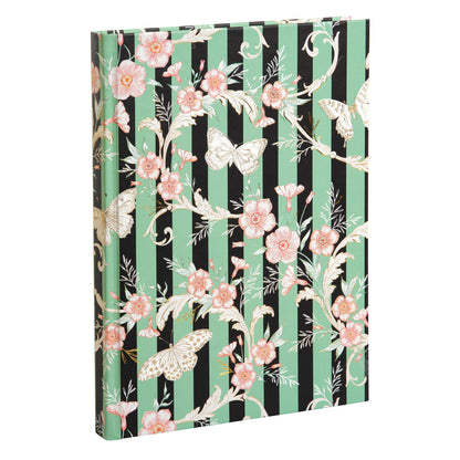 Goldbuch Hybrid Stripes A5 Notebook – 200 Pages, 100 gsm, Gold/Silver Embossed