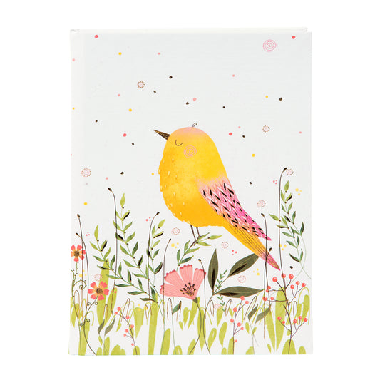 Goldbuch Sparrow A5 Notebook – 200 Pages, 100 gsm, Gold/Silver Embossed