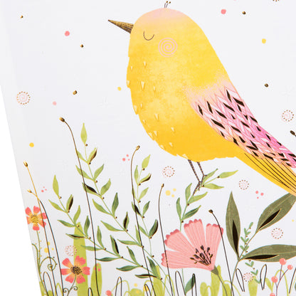 Goldbuch Sparrow A5 Notebook – 200 Pages, 100 gsm, Gold/Silver Embossed