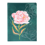 Peony A5 Not Defteri - 200 Sayfa | Gold/Silver Kabartmalı Kapak | 100 g/m²