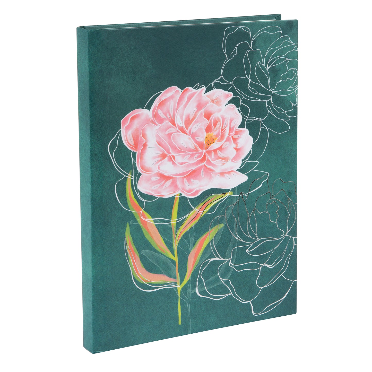 Goldbuch Peony A5 Notebook – 200 Pages, 100 gsm, Gold/Silver Embossed