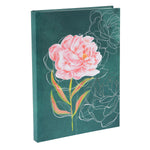 Peony A5 Not Defteri - 200 Sayfa | Gold/Silver Kabartmalı Kapak | 100 g/m²