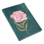 Peony A5 Not Defteri - 200 Sayfa | Gold/Silver Kabartmalı Kapak | 100 g/m²