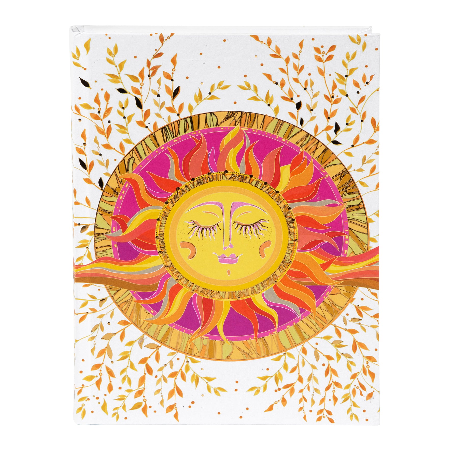 Resting Sun A5 Not Defteri - 200 Sayfa | Gold/Silver Kabartmalı Kapak | 100 g/m²