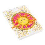 Resting Sun A5 Not Defteri - 200 Sayfa | Gold/Silver Kabartmalı Kapak | 100 g/m²