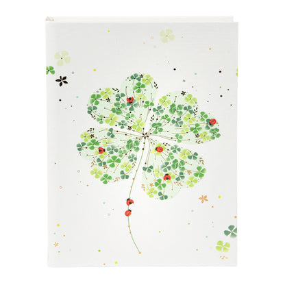 Goldbuch Lucky Clover A5 Notebook – 200 Pages, 100 gsm, Gold/Silver Embossed