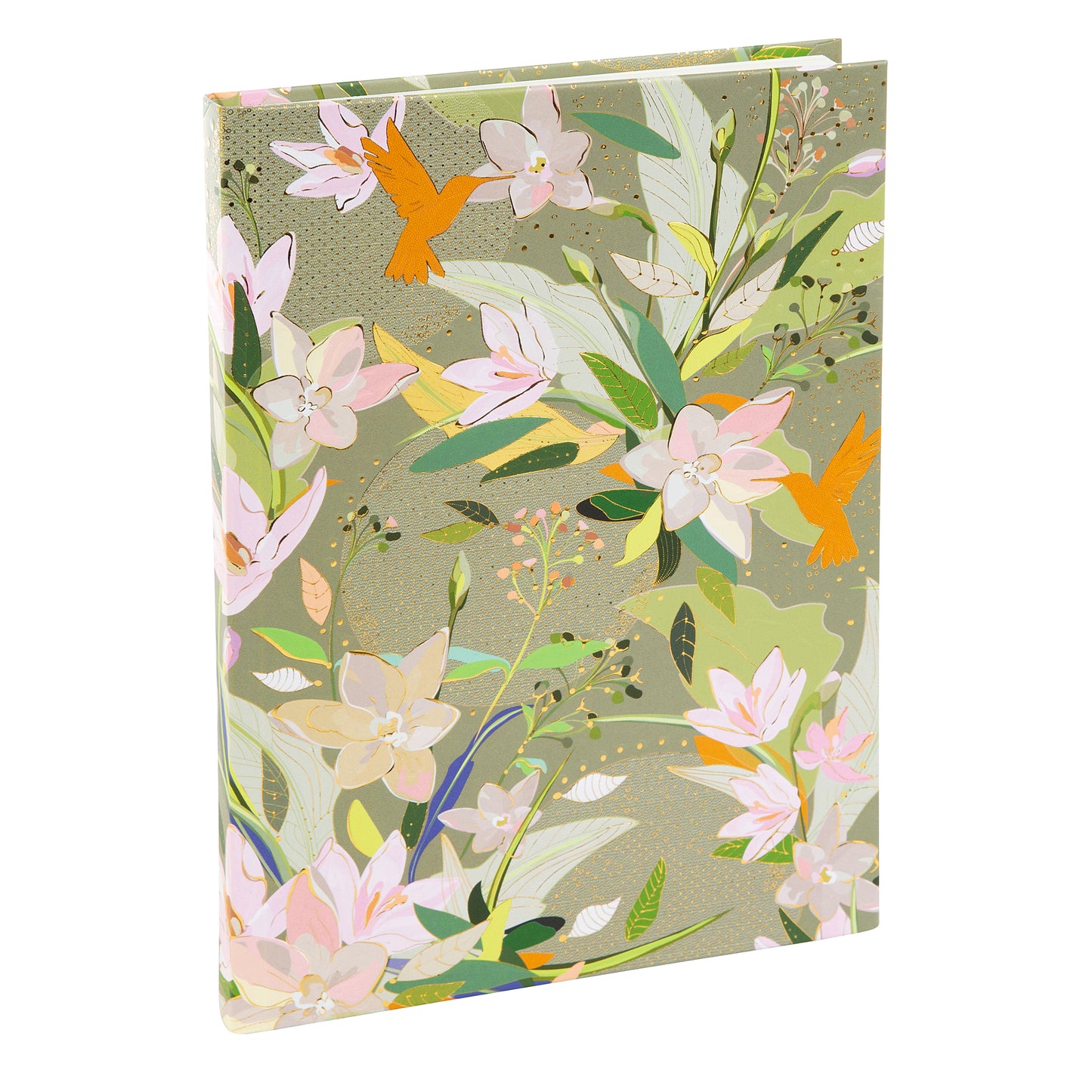 Goldbuch Royal Lilly A5 Notebook – 200 Pages, 100 gsm, Gold/Silver Embossed