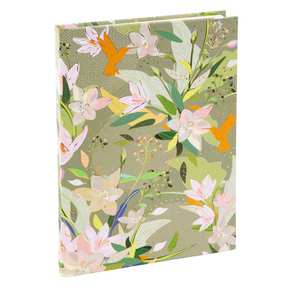 Goldbuch Royal Lilly A5 Notebook – 200 Pages, 100 gsm, Gold/Silver Embossed