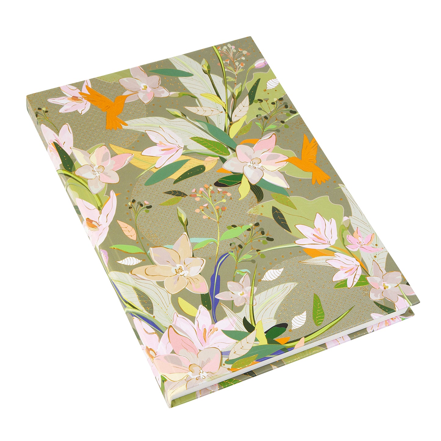 Goldbuch Royal Lilly A5 Notebook – 200 Pages, 100 gsm, Gold/Silver Embossed