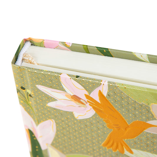 Goldbuch Royal Lilly A5 Notebook – 200 Pages, 100 gsm, Gold/Silver Embossed