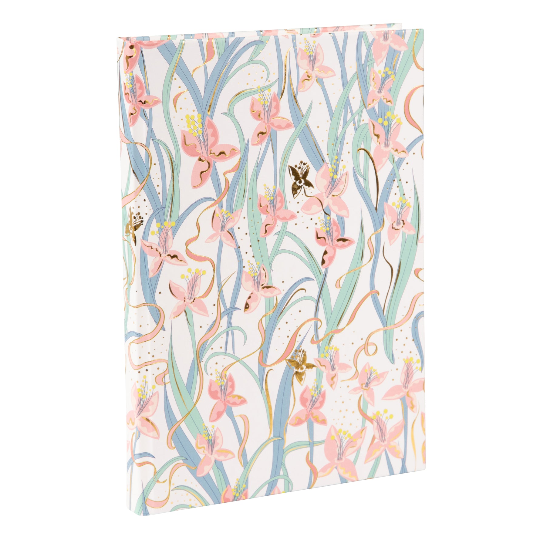 Garden Chic A5 Not Defteri - 200 Sayfa | Gold/Silver Kabartmalı Kapak | 100 g/m²