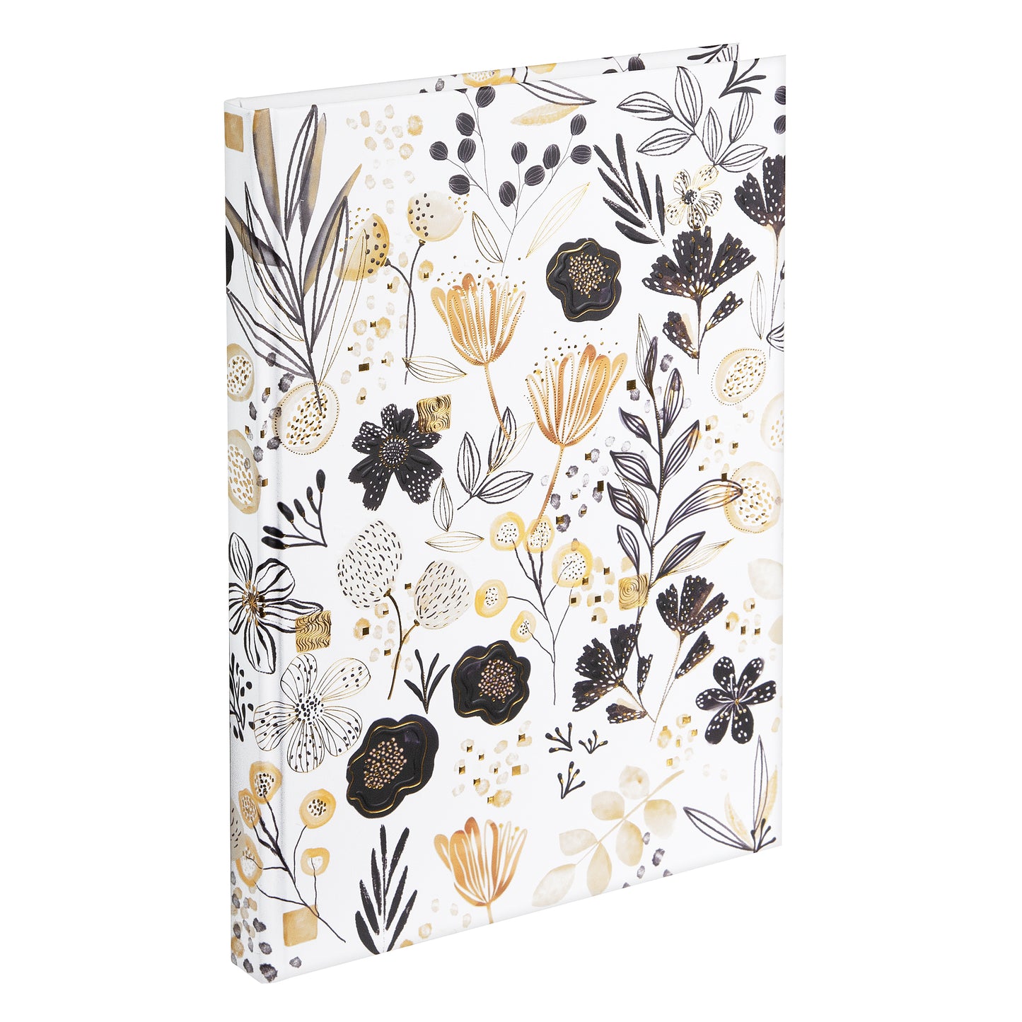 Goldbuch Botanicals A5 Notebook – 200 Pages, 100 gsm, Gold/Silver Embossed