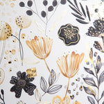 Botanicals A5 Not Defteri - 200 Sayfa | Gold/Silver Kabartmalı Kapak | 100 g/m²