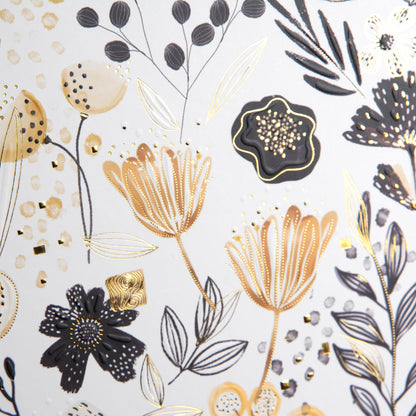 Goldbuch Botanicals A5 Notebook – 200 Pages, 100 gsm, Gold/Silver Embossed