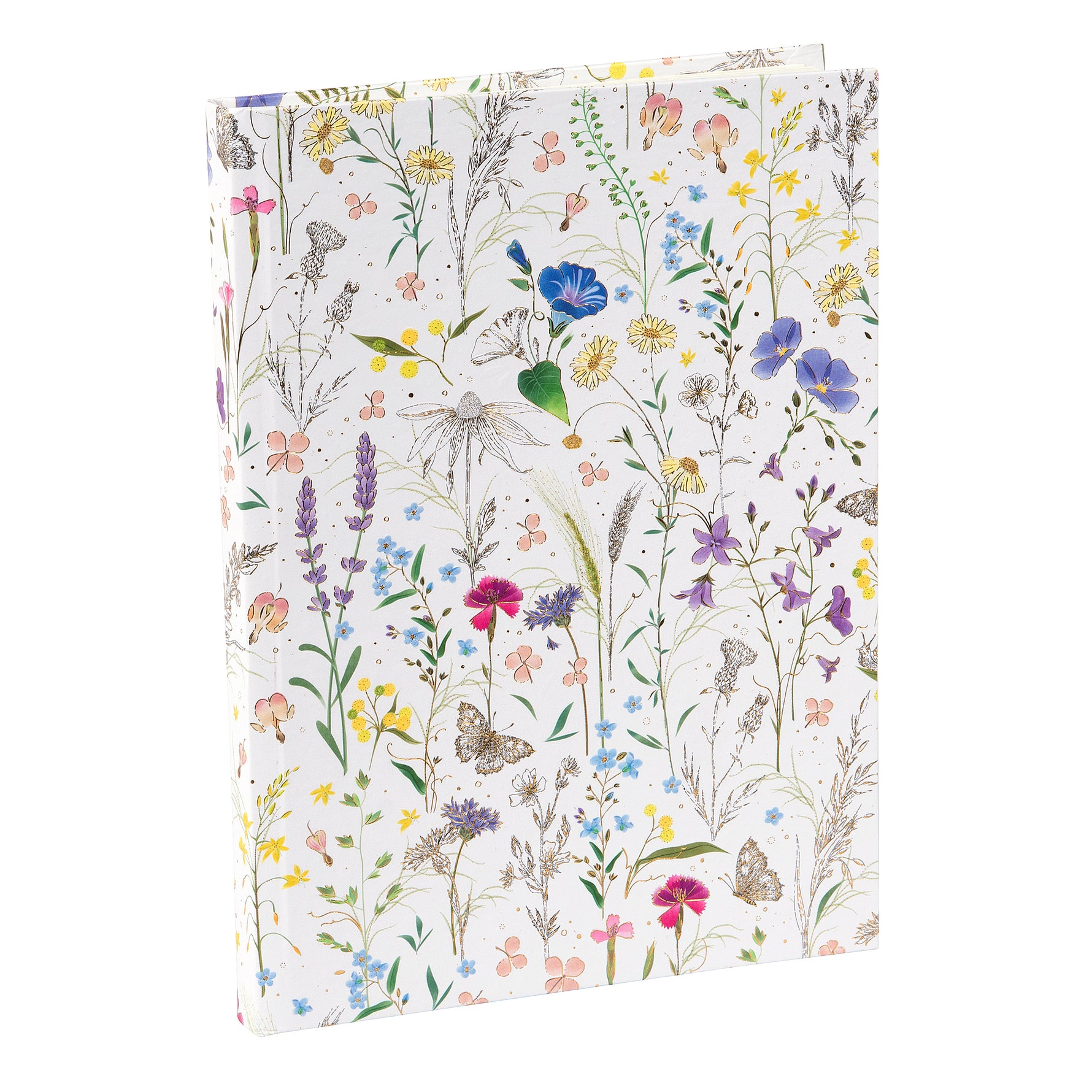 Summer Meadow A5 Not Defteri - 200 Sayfa | Gold/Silver Kabartmalı Kapak | 100 g/m²