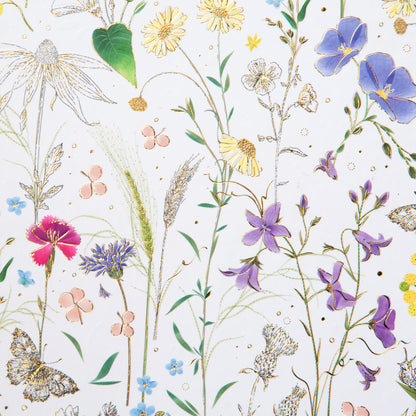 Goldbuch Summer Meadow A5 Notebook – 200 Pages, 100 gsm, Gold/Silver Embossed