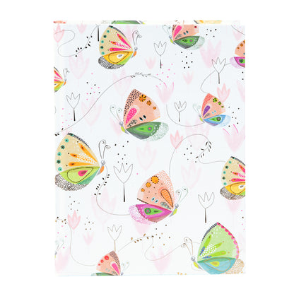 Goldbuch Mariposa A5 Notebook – 200 Pages, 100 gsm, Gold/Silver Embossed