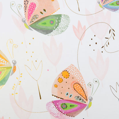 Goldbuch Mariposa A5 Notebook – 200 Pages, 100 gsm, Gold/Silver Embossed