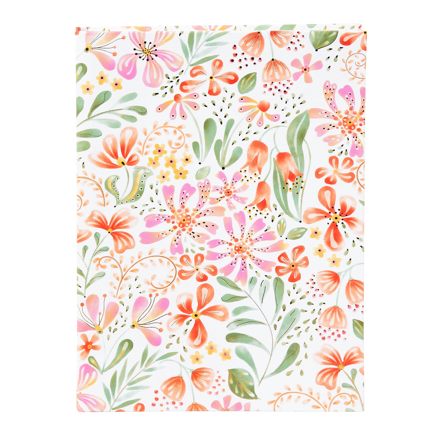 Goldbuch Pianta Rossa A5 Notebook – 200 Pages, 100 gsm, Gold/Silver Embossed