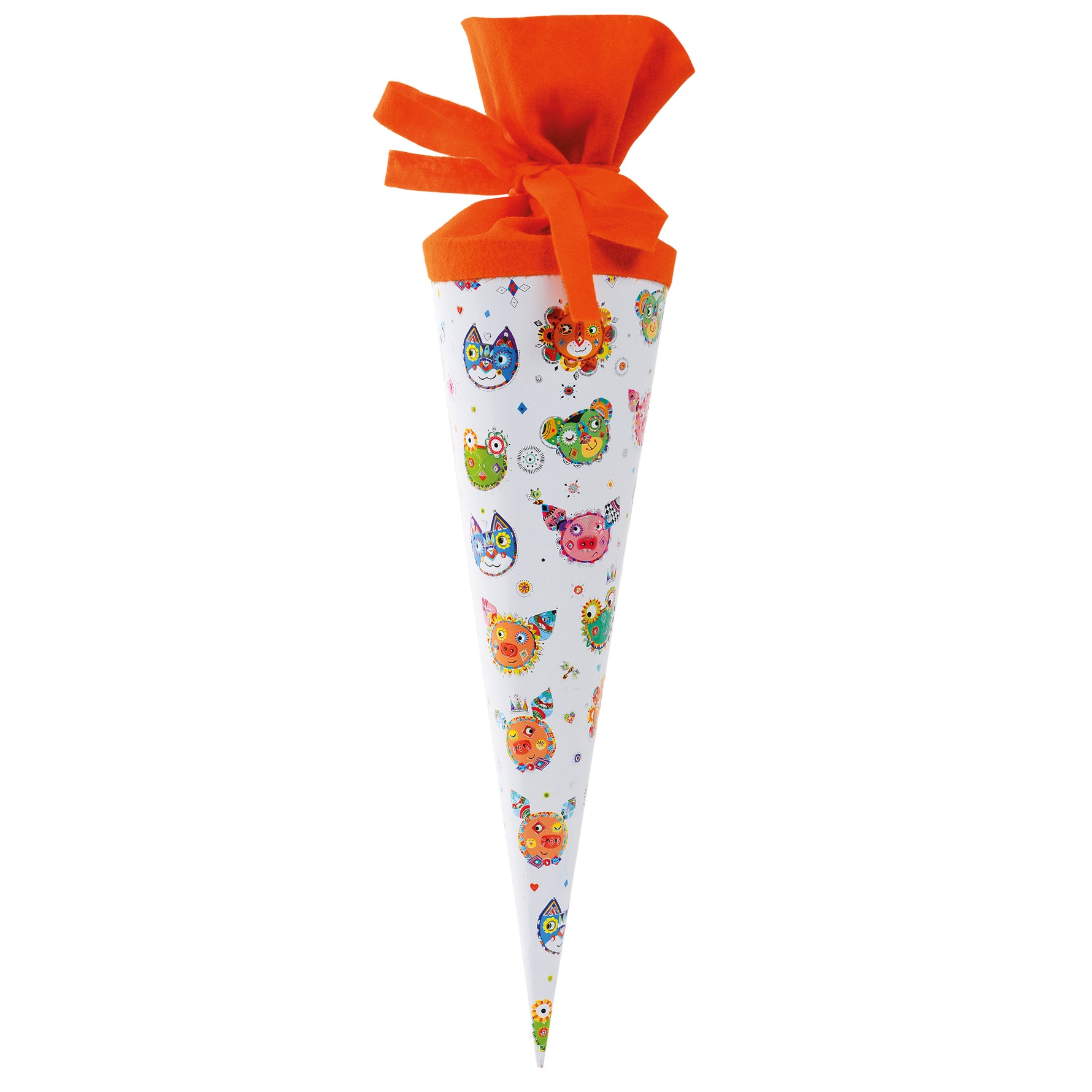 Schultüte Desenli Okula Başlama Hediye Külahı- 35 cm | Koni Form