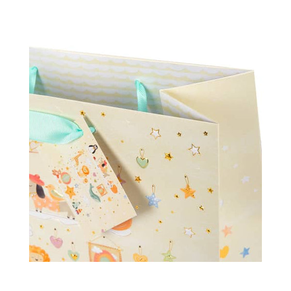 Karton Hediye Çantası – Toy Zoo | 27x13x27 cm | Gold Yaldızlı Lüks Tasarım