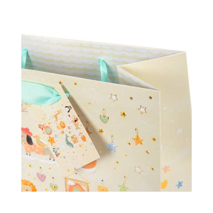 Karton Hediye Çantası – Toy Zoo | 27x13x27 cm | Gold Yaldızlı Lüks Tasarım